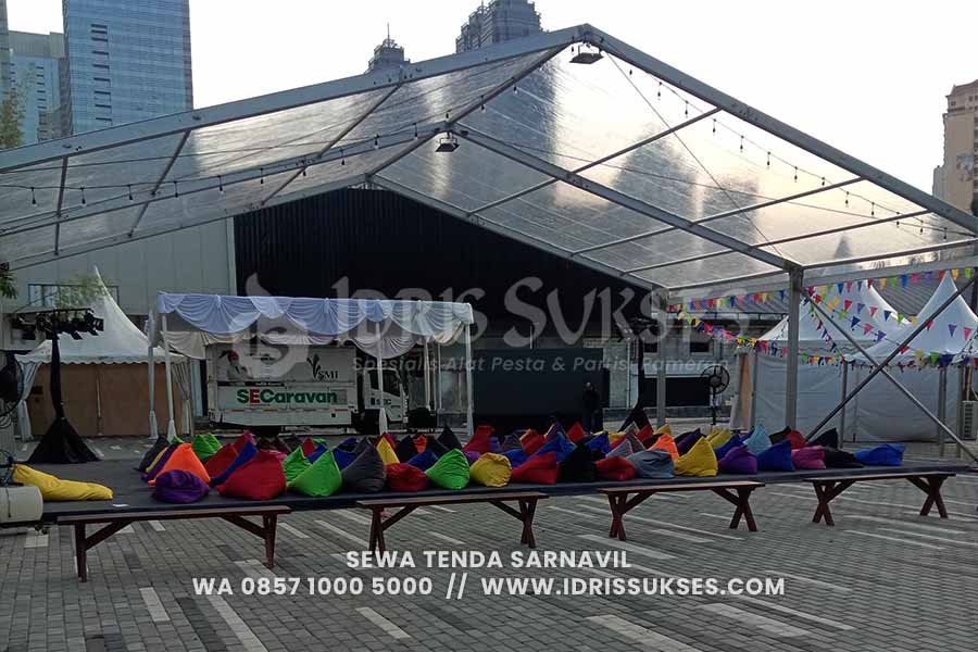 Sewa Tenda Roder Transparan di Senayan Jakarta Selatan untuk Acara Jazz Caravan IDX Channel 3